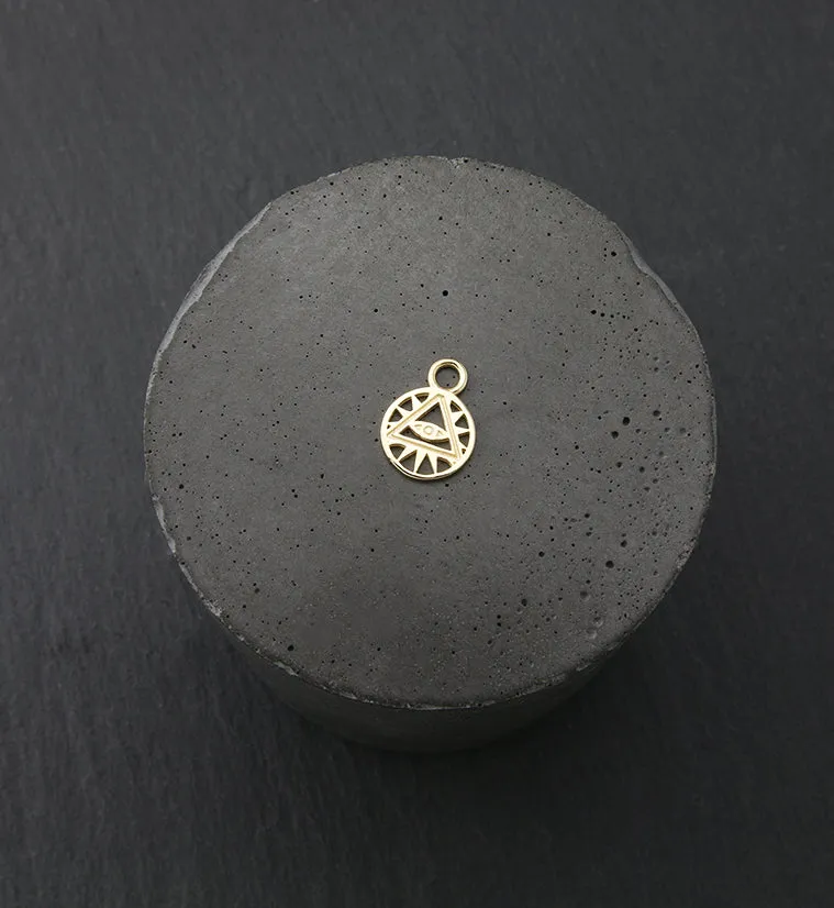 14kt Gold Illuminati Eye Charm