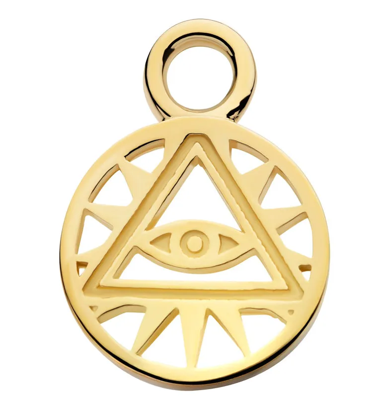 14kt Gold Illuminati Eye Charm