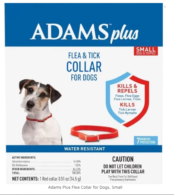 Adams Plus Flea Collar for Dogs, Small Adams Plus Flea Collar For Dogs