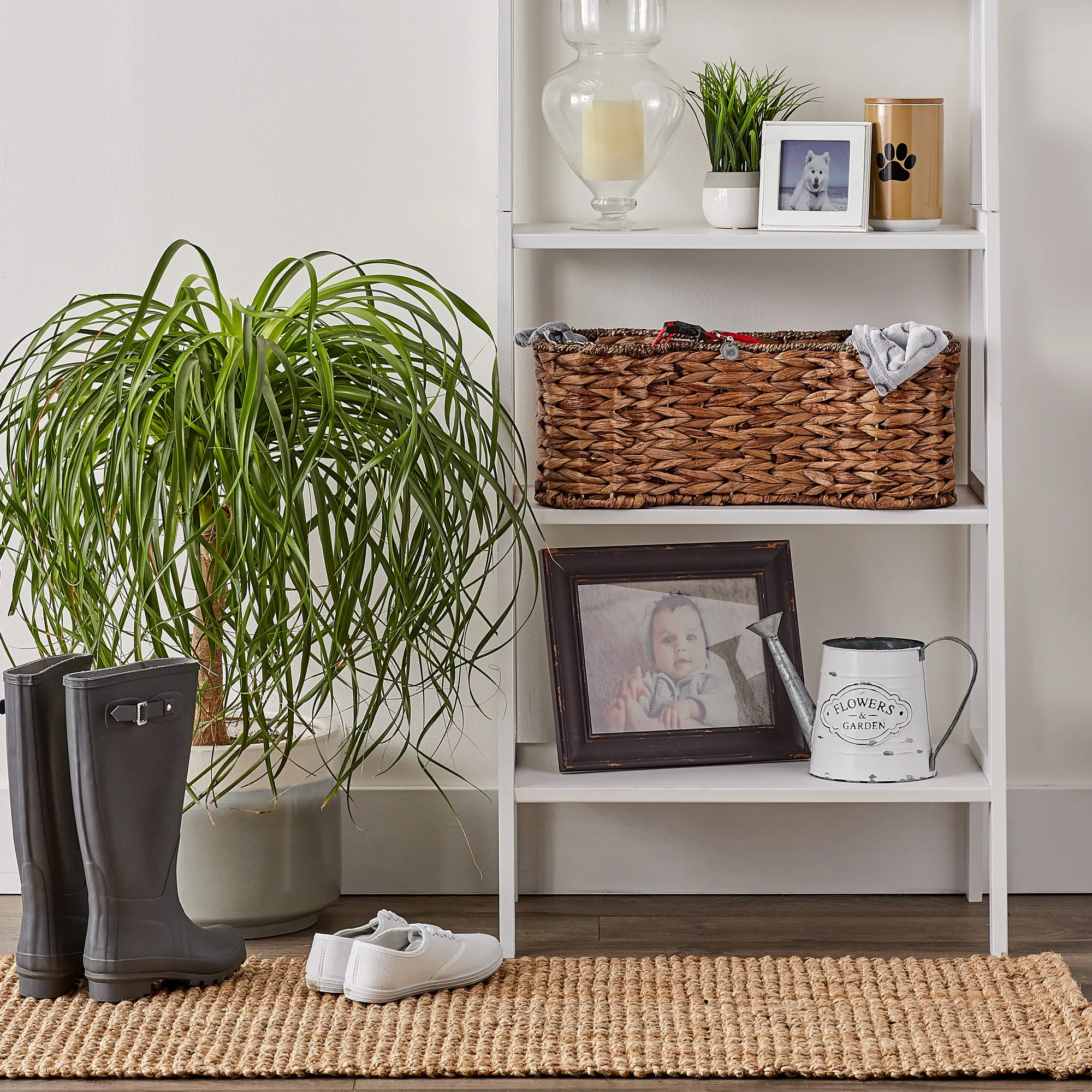 Bone Dry Hyacinth Pet Storage Basket, Bone Shaped, Brown, Medium - 21x13x8"