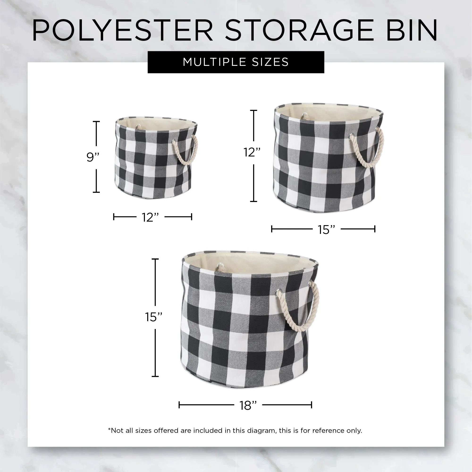 Bone Dry Pet Storage Bin, Striped Paw Patch, Black, Small Round - 12x9"