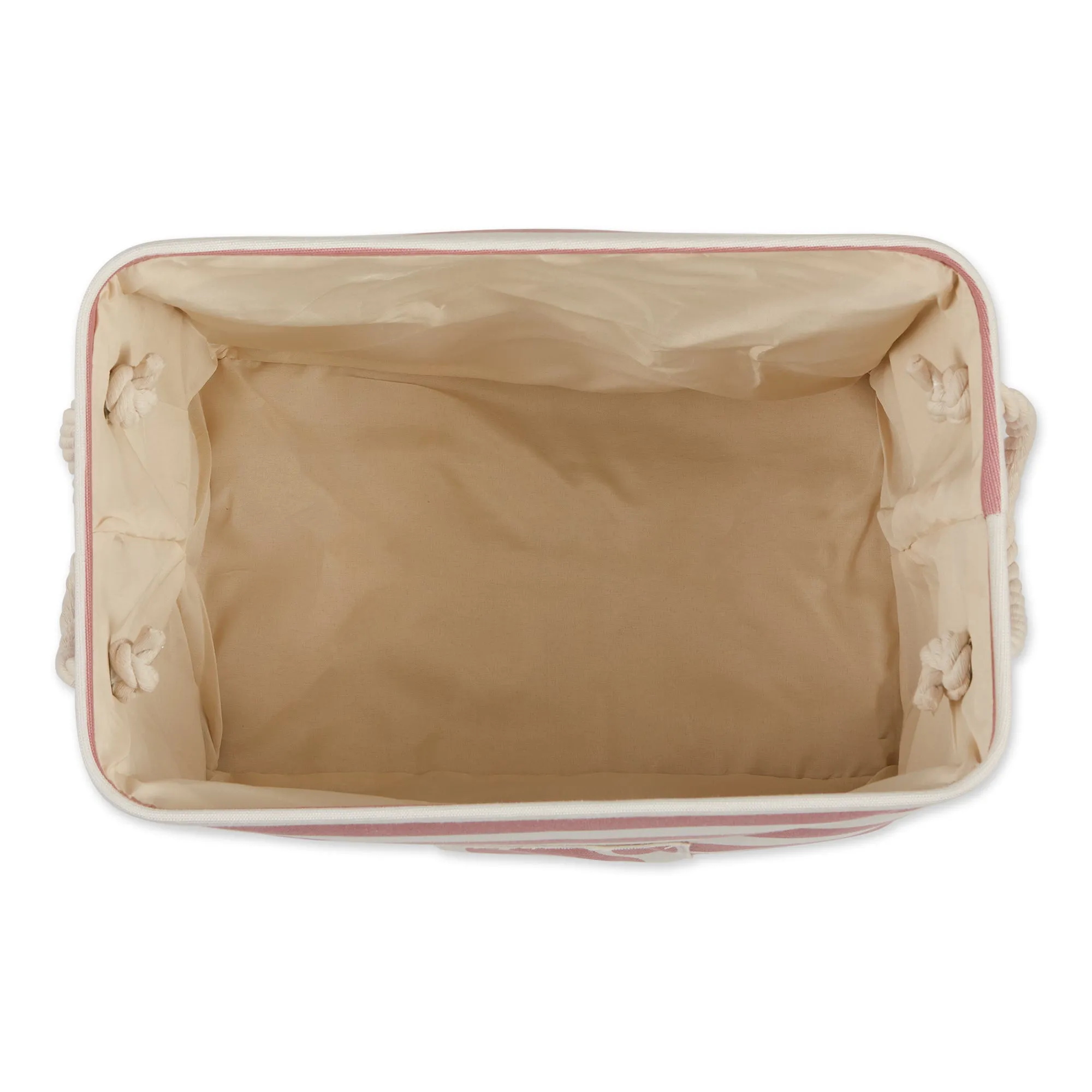 Bone Dry Pet Storage Bin, Striped Paw Patch, Rose, Small - 14x8x9"