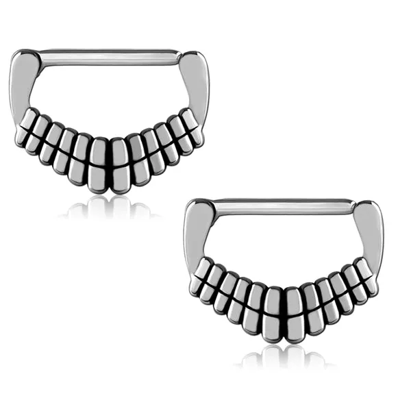 Chevron Stainless Nipple Clickers