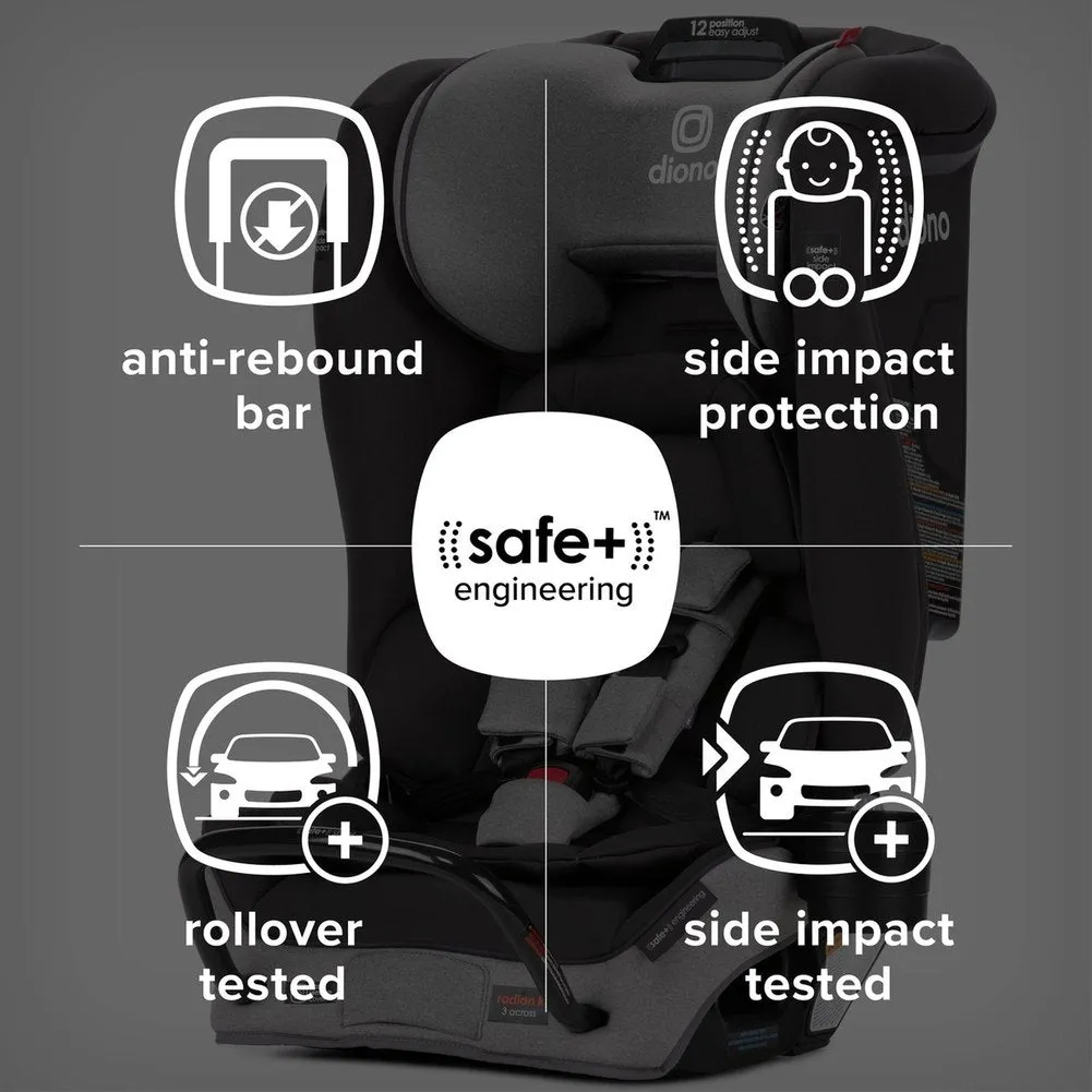 Diono Radian 3RXT SafePlus Convertible Car Seat - Grey Slate