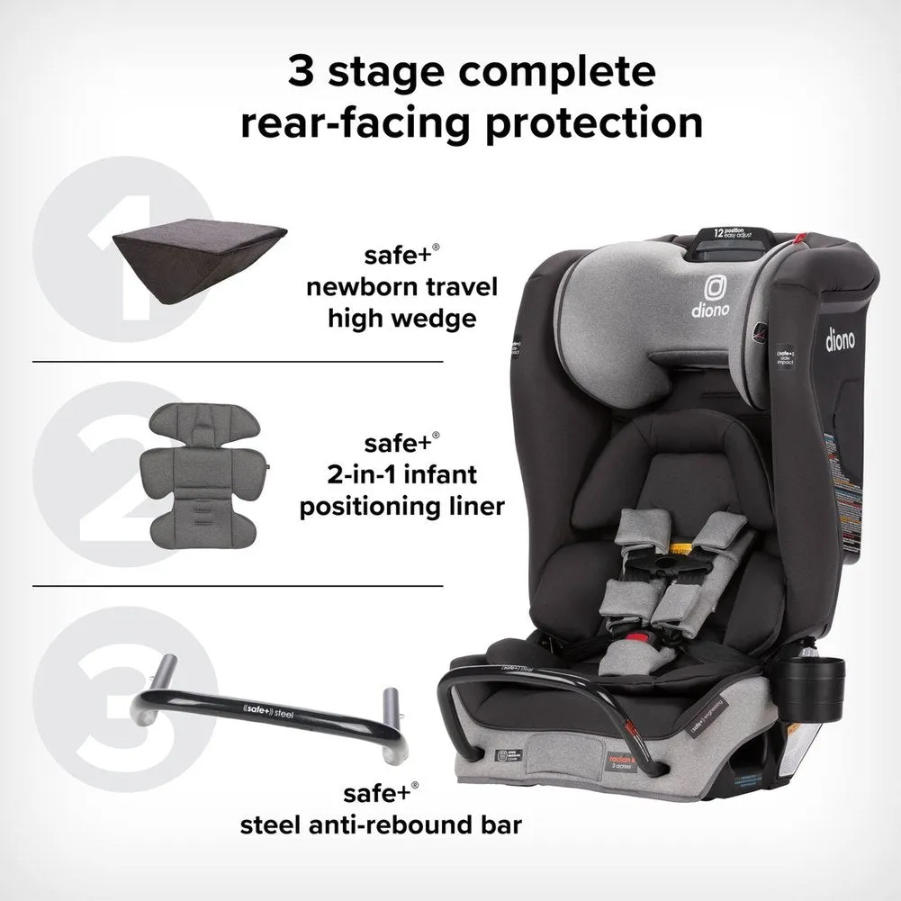 Diono Radian 3RXT SafePlus Convertible Car Seat - Grey Slate