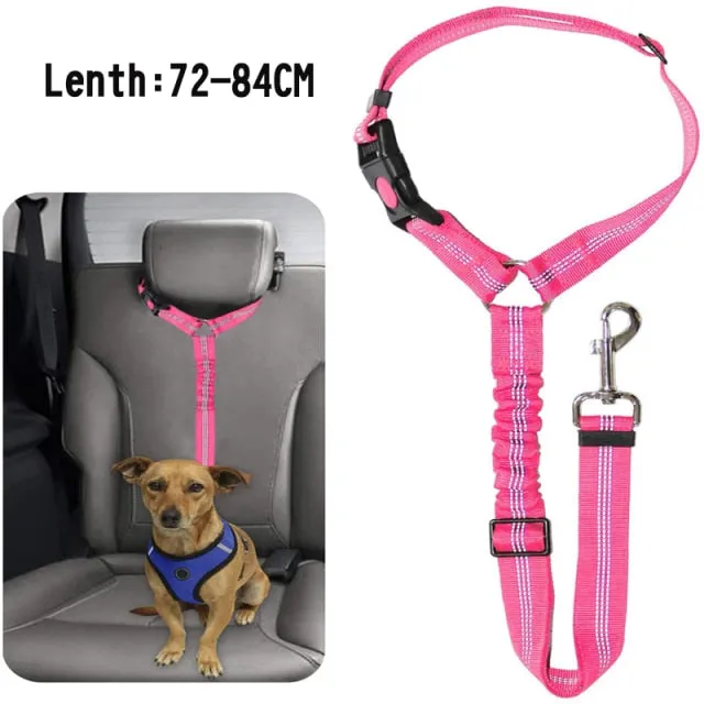 Dog Car Seat Belt Elastic Safety Rope