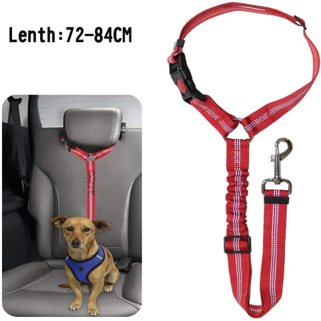 Dog Car Seat Belt Elastic Safety Rope