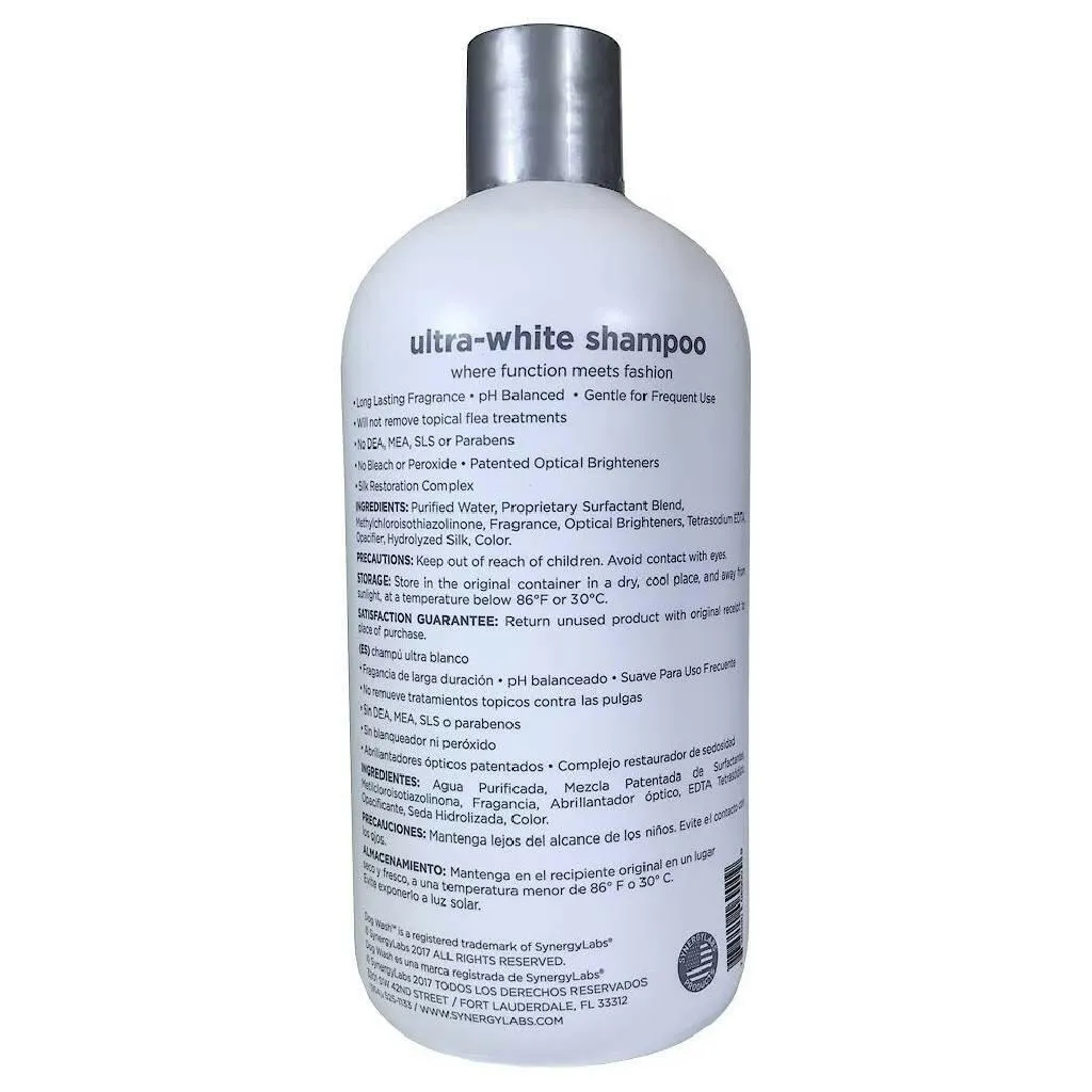 Dog Wash Ultra-White Shampoo for Dogs (24 oz)