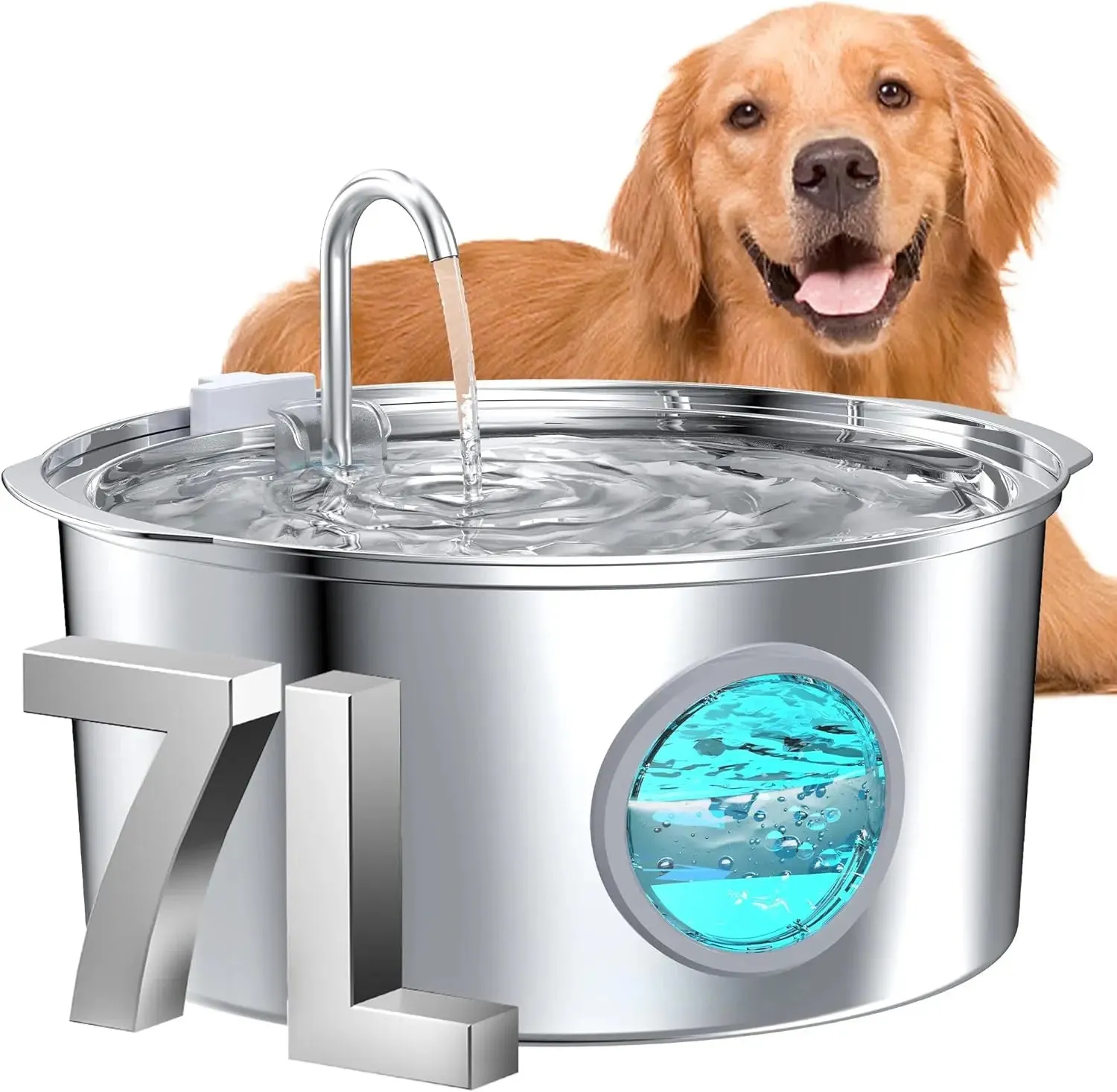 Dog Water Fountain for Large Dogs