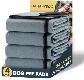 Extra Large Washable Pee Pads for Dogs,4 Pack Reusable Puppy Pads for Dogs,36x48 Non-Slip Waterproof Pet Training Pads for Crate, Playpen, Bed, Sofa,Whelping Box, Potty Training