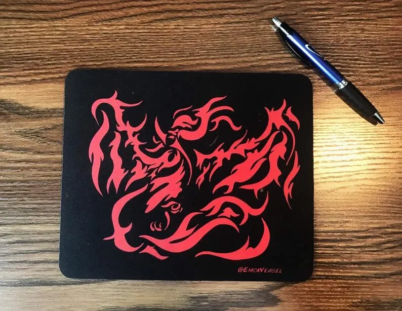 Fire Pokemon Square Mouse Pads