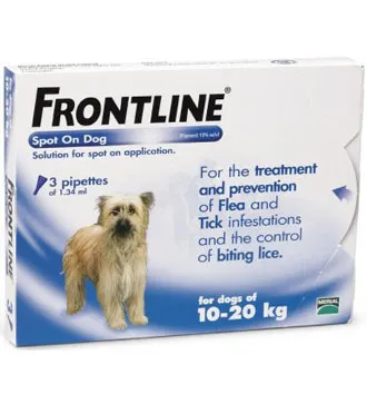 Frontline Spot On For Dogs 10 - 20kg 3ct