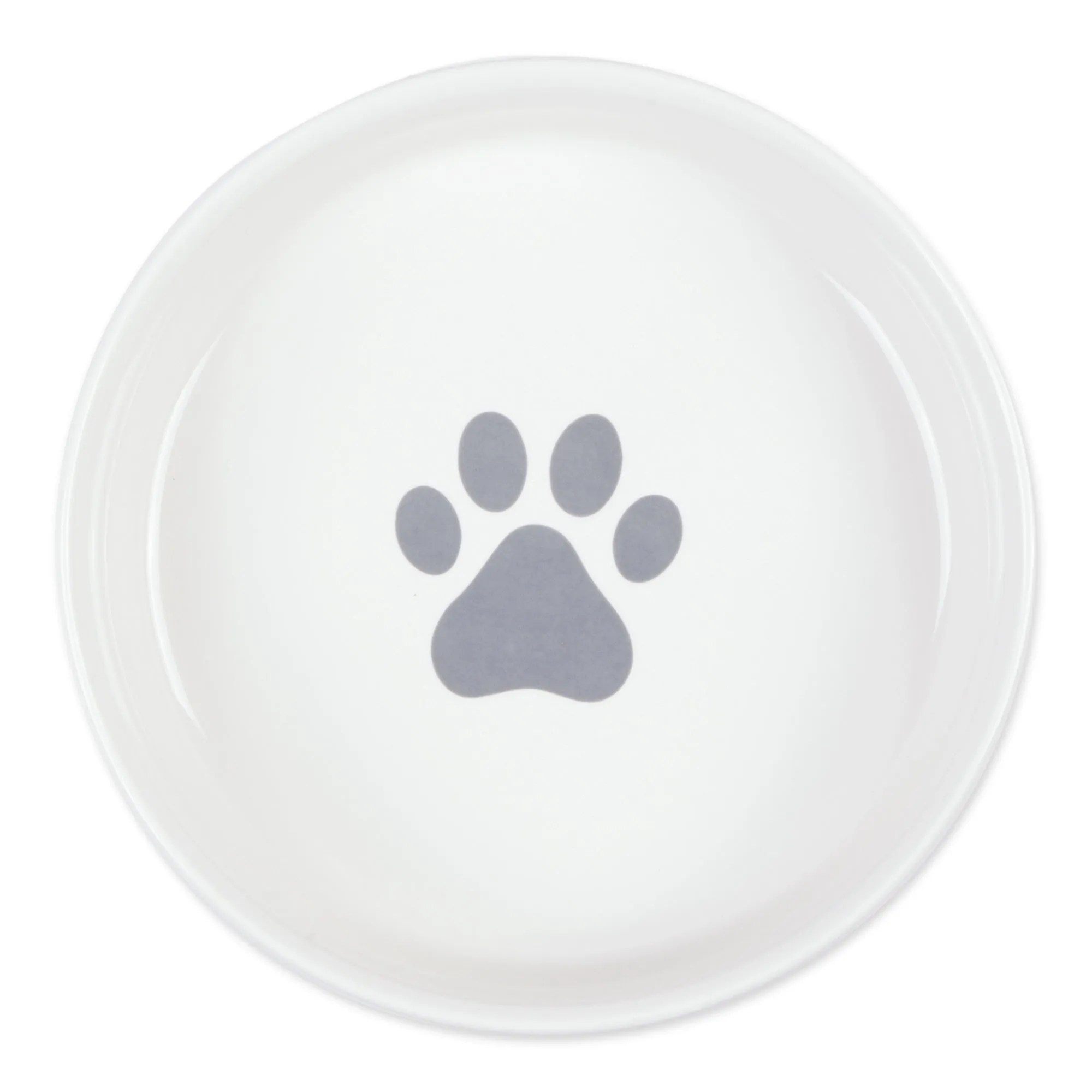 Gray Dog Show Pet Bowl Set of 2, Large 3.75 C. Capacity