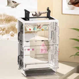 Large Multi-Level Indoor Small Animal Pet Cage Multi-Door Design for Guinea Pig Ferret Chinchilla Cat Playpen Rabbit Hutch Solid Platform