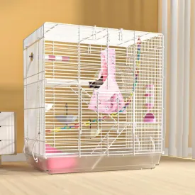 Large Multi-Level Indoor/Outdoor Small Animal Pet Cage for Guinea Pig Ferret Chinchilla Cat Playpen Rabbit Hutch Solid Platform Leakproof Litter Washable Tray