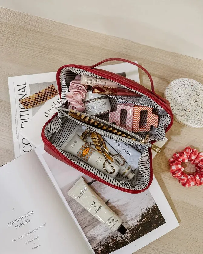 LOUENHIDE ELLIS MAKEUP BAG RED LOU6792RED