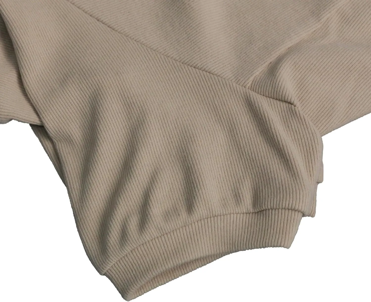Lovelonglong Ribbed Dog Pajamas Cotton Knitted Dog Jumpsuits 4 Legged All Season Warm Pet Bodysuits for Large Medium Small Dogs Beige S