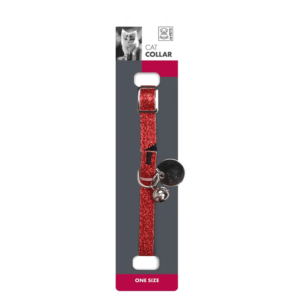 M-Pets Glitter Cat Collar Red