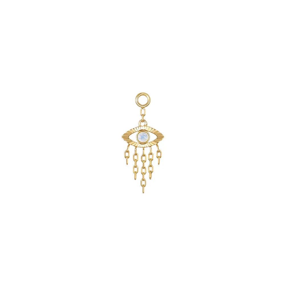 Modern Mood Evil Eye Charm with moonstone