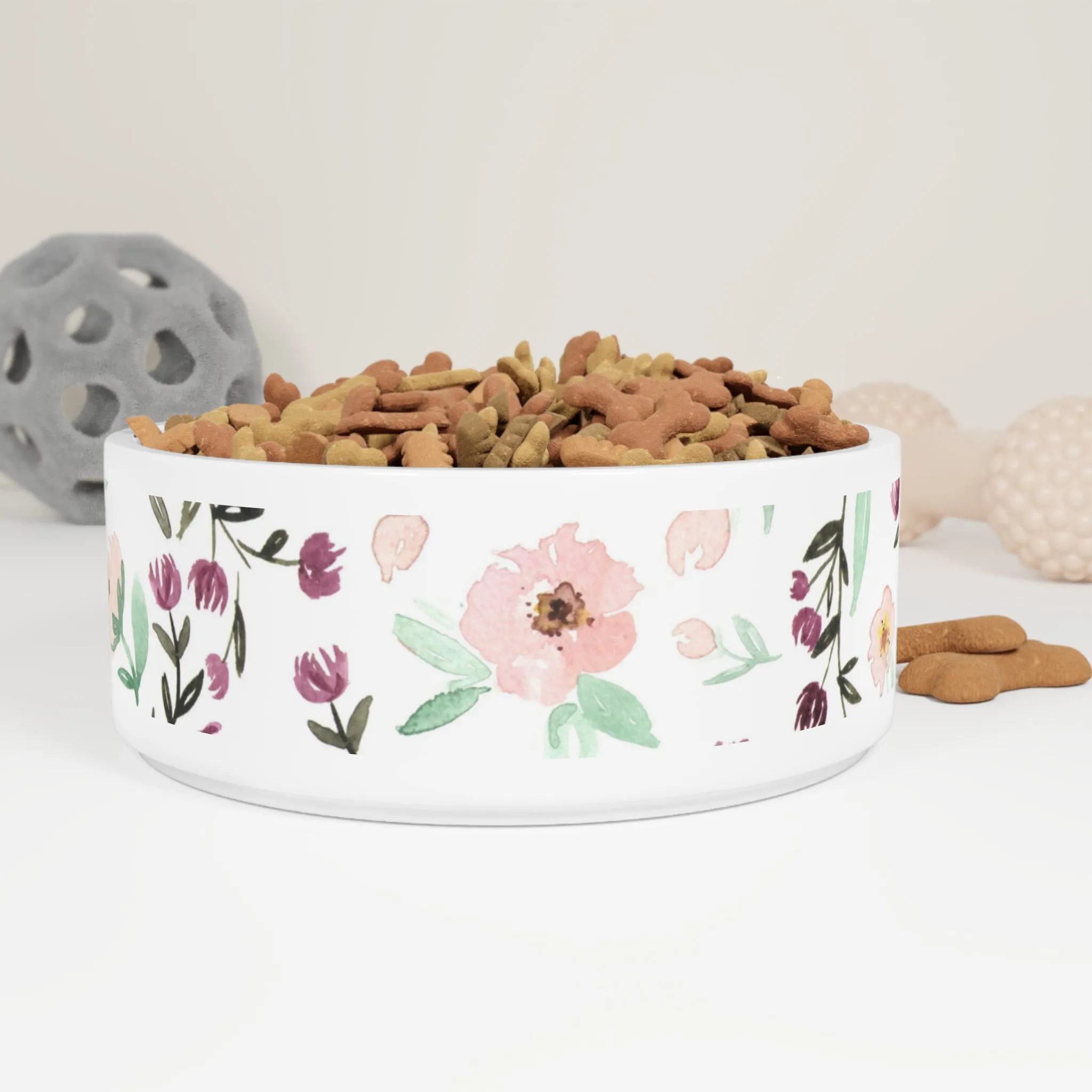 Mom's Flowers Pet Bowl