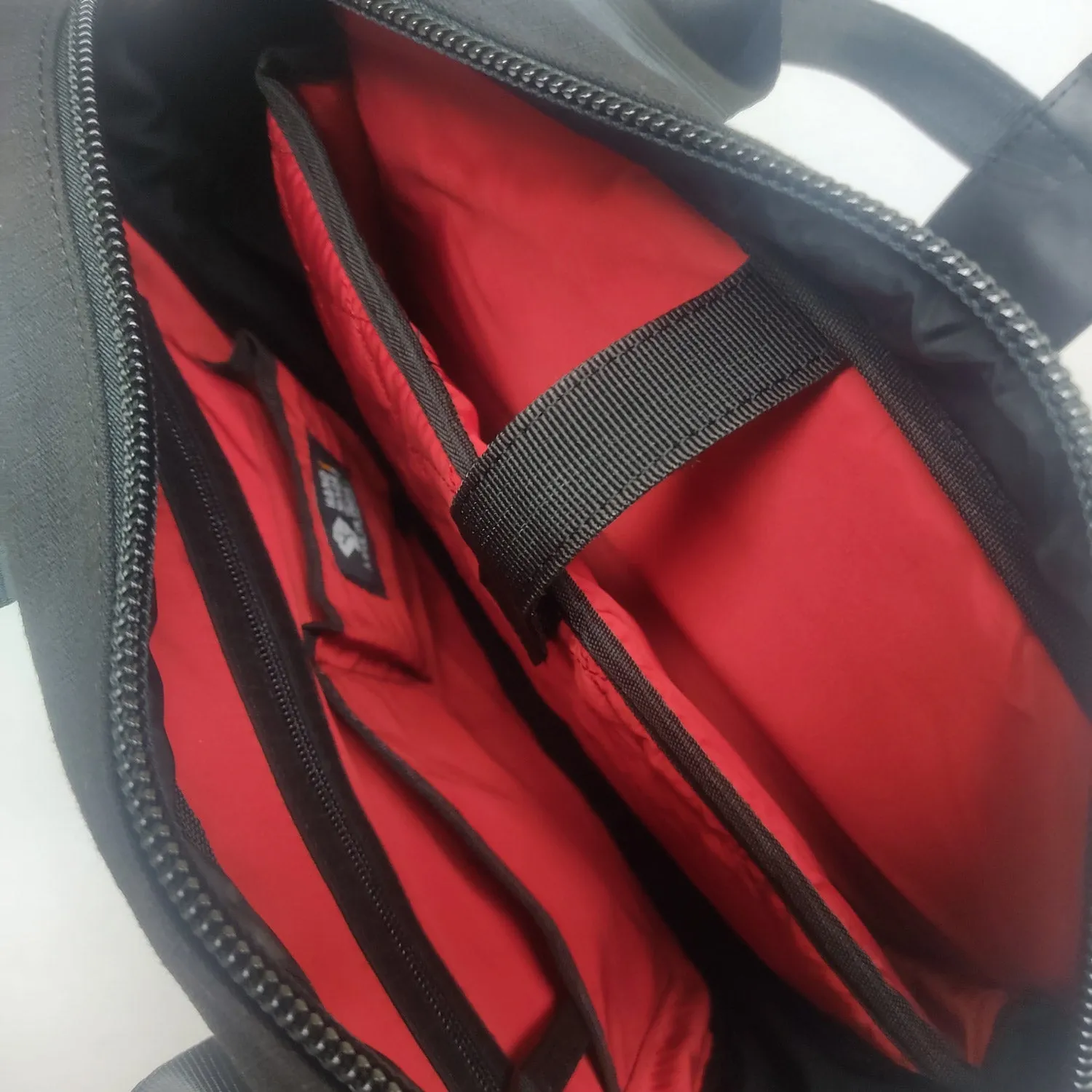 Museum of Fade Mote One Backpack in Ex-Cargo Belts and Rescued Car Seat Belts [15" Latop Bag]