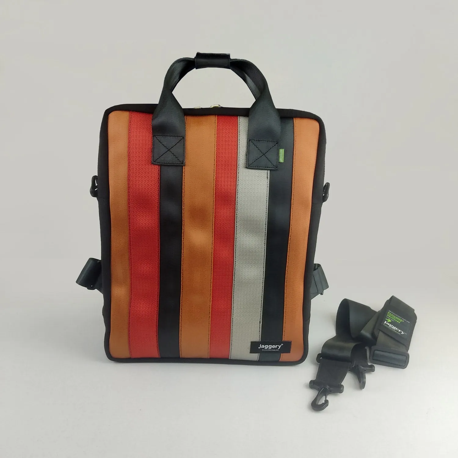 Museum of Fade Mote One Backpack in Ex-Cargo Belts and Rescued Car Seat Belts [15" Latop Bag]