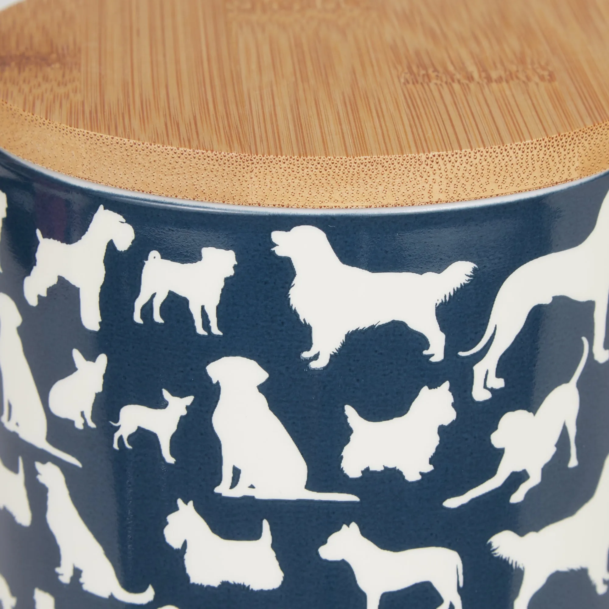 Navy Dog Show Pet Treat Canister 4 Cup Capacity