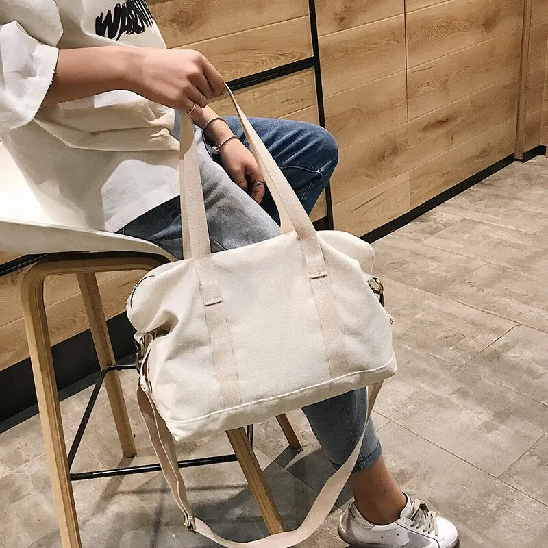 New Fashion Travel Bags Women Large Capacity Shoulder Bag High Quality Canvas Storage Bag Mujer Bag