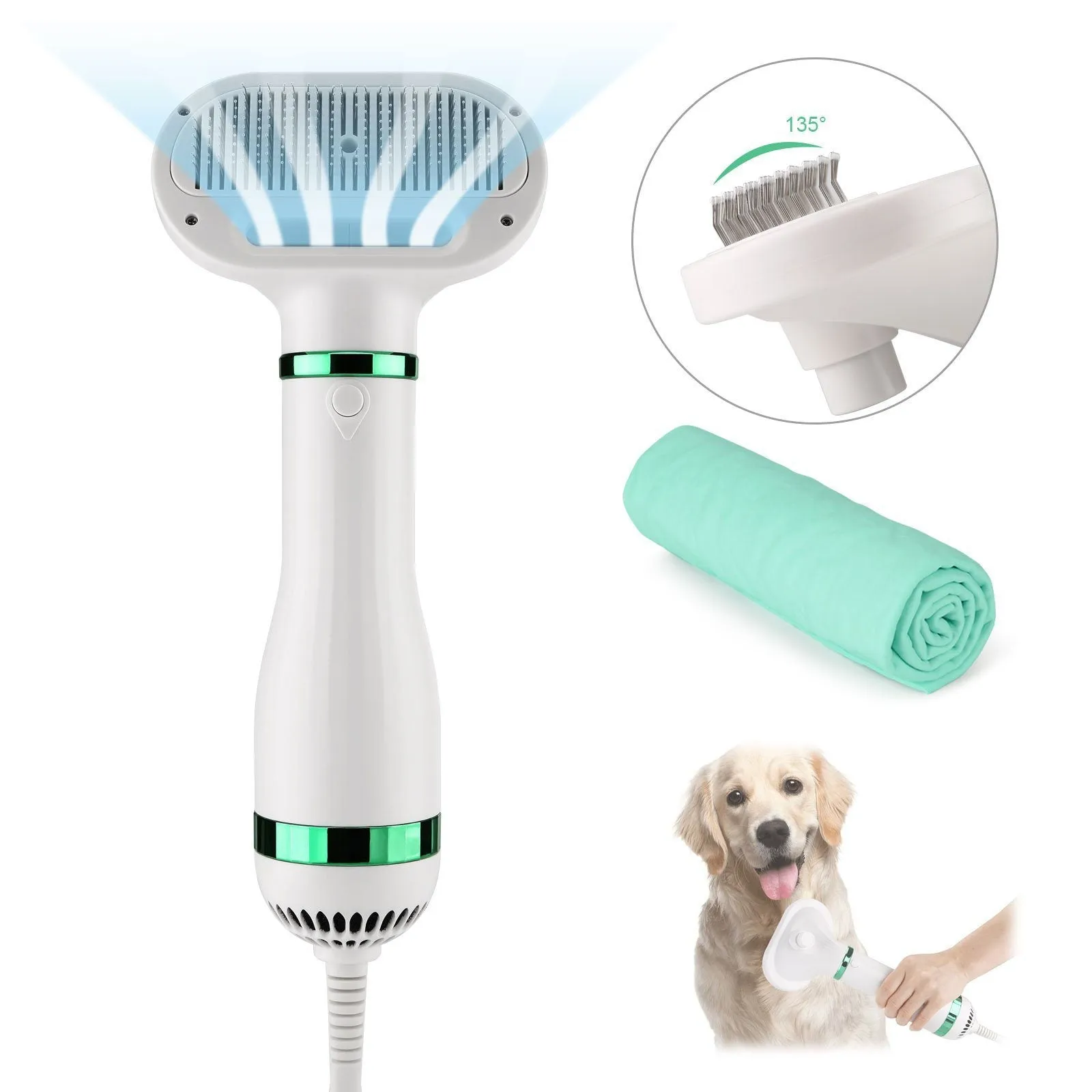 Ownpets 2-in-1 Pet Hair Dryer Portable