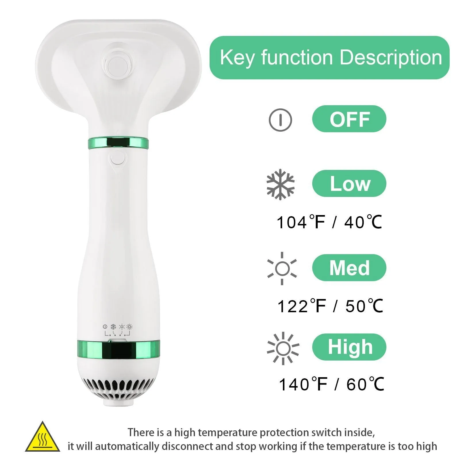 Ownpets 2-in-1 Pet Hair Dryer Portable