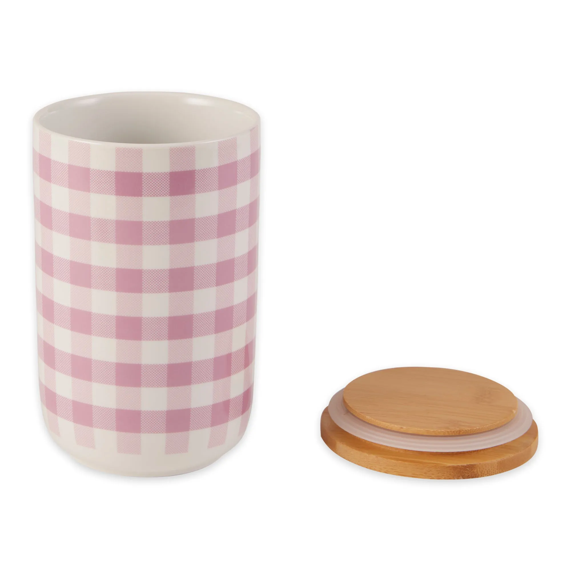 Pansy Petite Check Pet Treat Canister - 4.5 Cup Capacity
