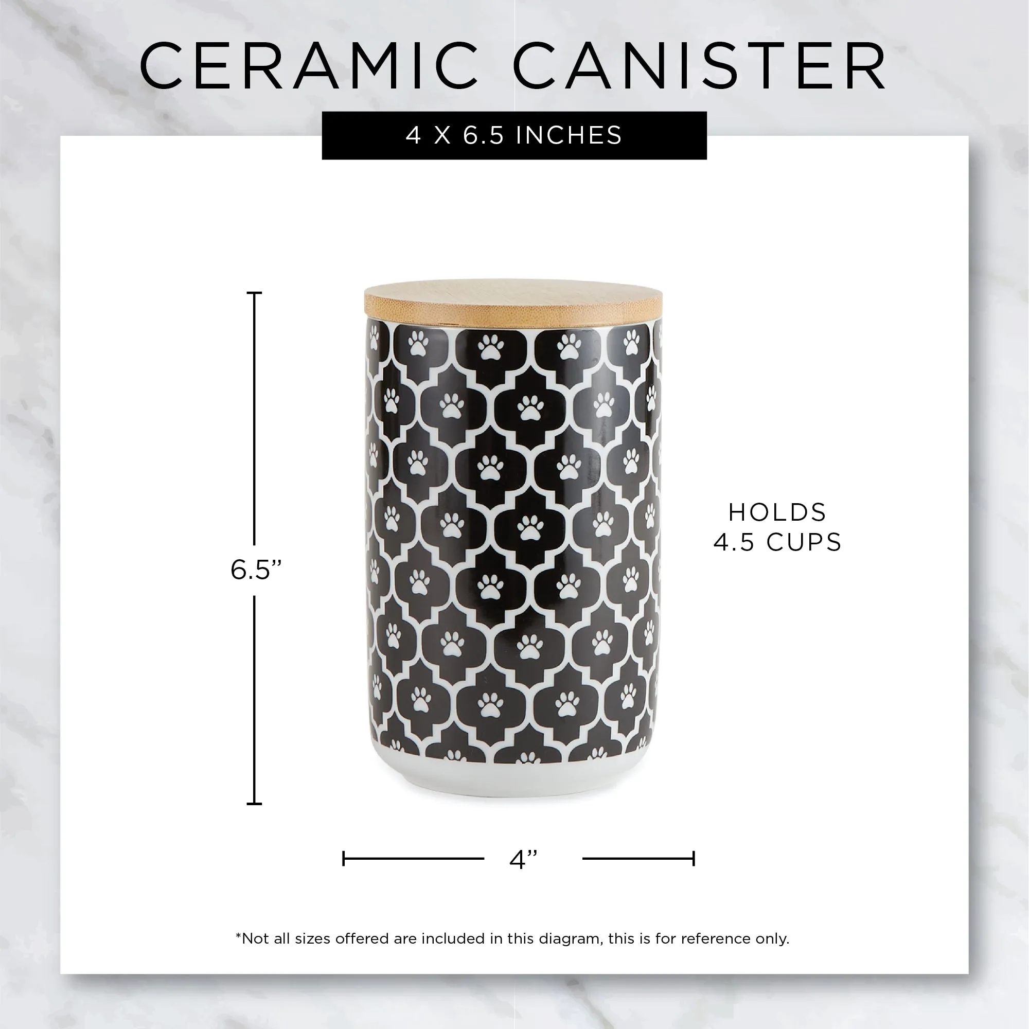Pansy Petite Check Pet Treat Canister - 4.5 Cup Capacity