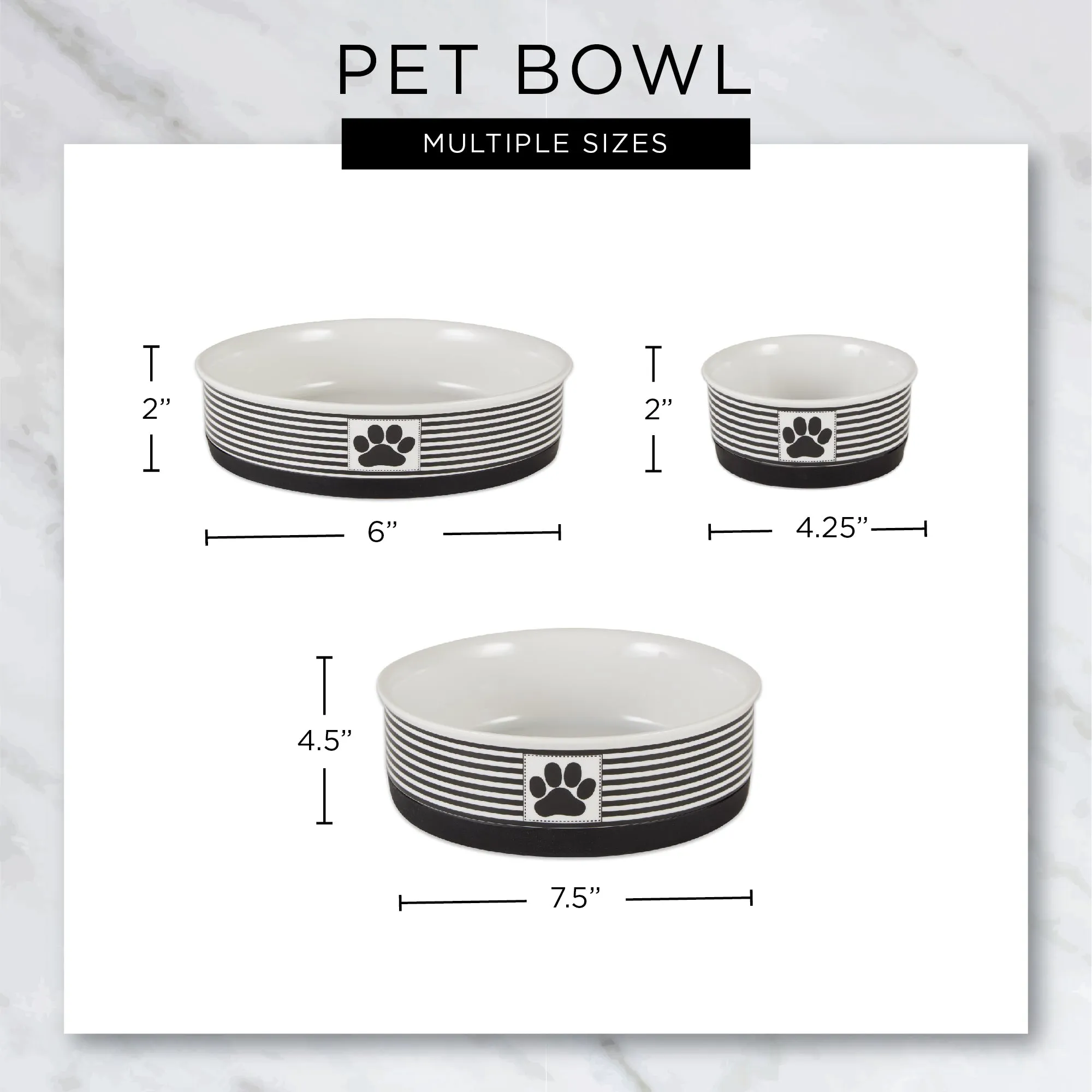 Pet Bowl Trellis Paw Rose Small 4.25Dx2H Set of 2