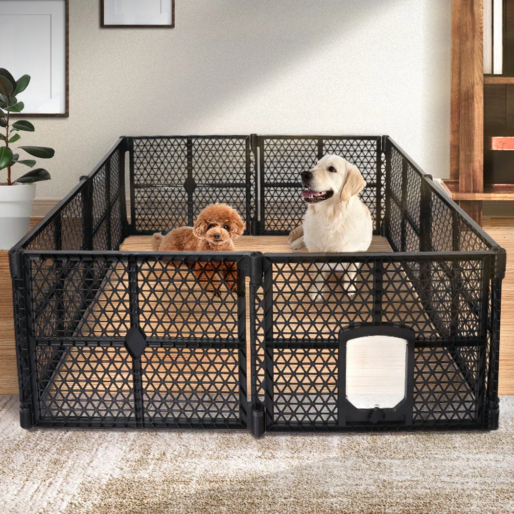 Pet Playpen Foldable Portable Dog Play Pens Plastic Garden Outdoor - 8 Panels