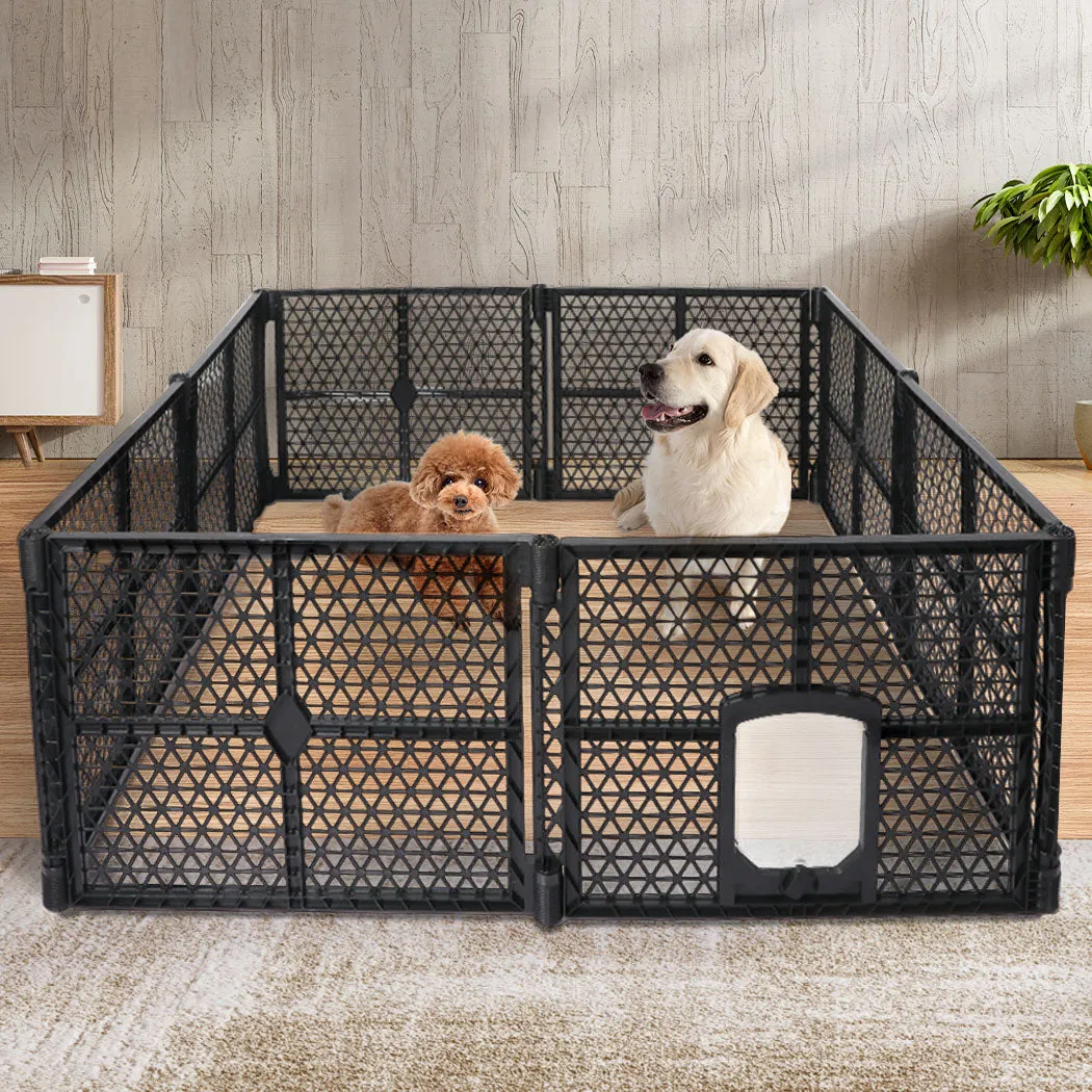 Pet Playpen Foldable Portable Dog Play Pens Plastic Garden Outdoor - 8 Panels
