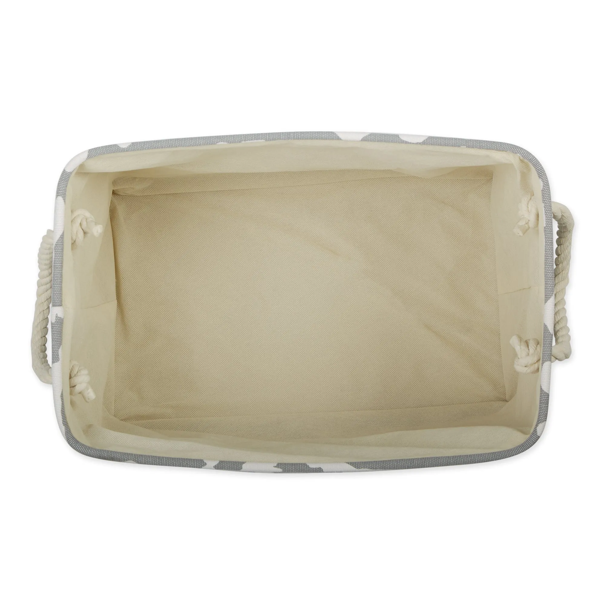 Polyester Pet Bin Dog Show Gray Rectangle Large 17.5X12X15