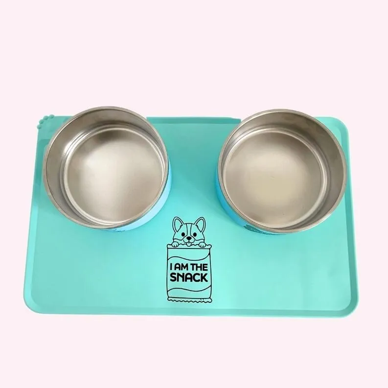 "Hangry" Purple Dog Food Mat
