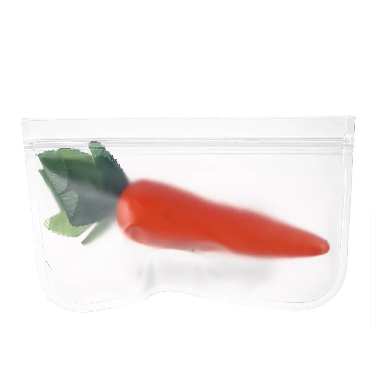 Reusable Frosted PEVA Food Storage Bag - Sandwich, Snack, Lunch, Fruit, Kitchen Container