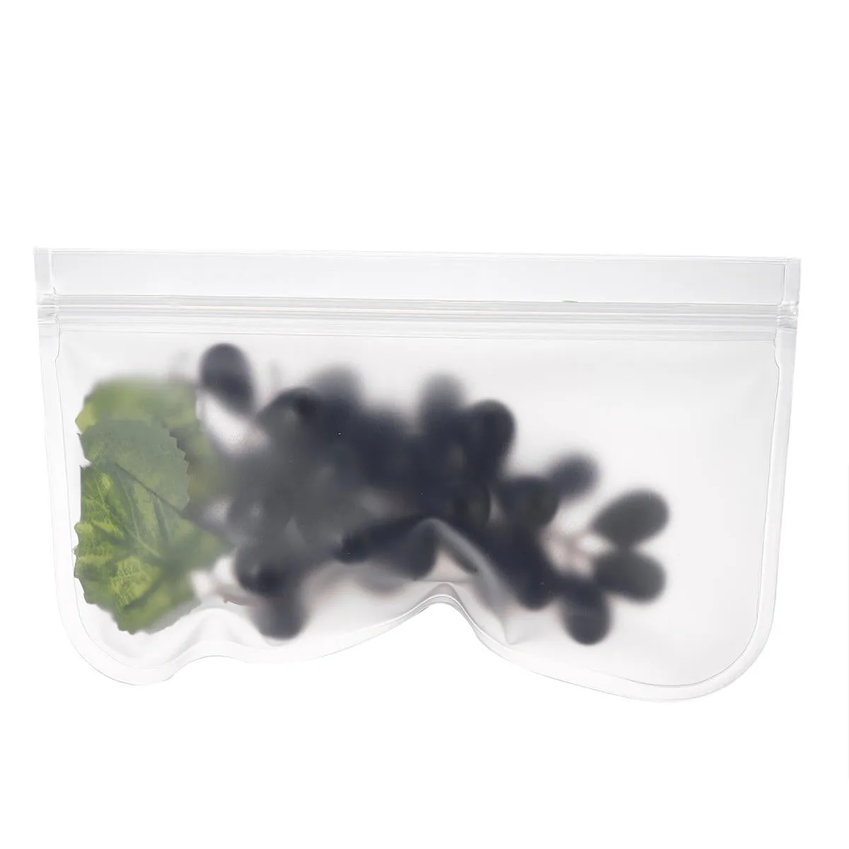 Reusable Frosted PEVA Food Storage Bag - Sandwich, Snack, Lunch, Fruit, Kitchen Container