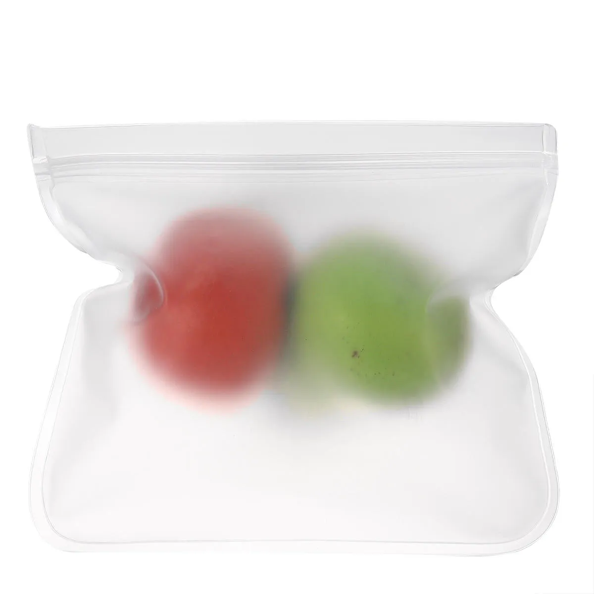 Reusable Frosted PEVA Food Storage Bag - Sandwich, Snack, Lunch, Fruit, Kitchen Container