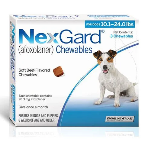 RX NexGard Chewable Tablets for Dogs 3 Treatments