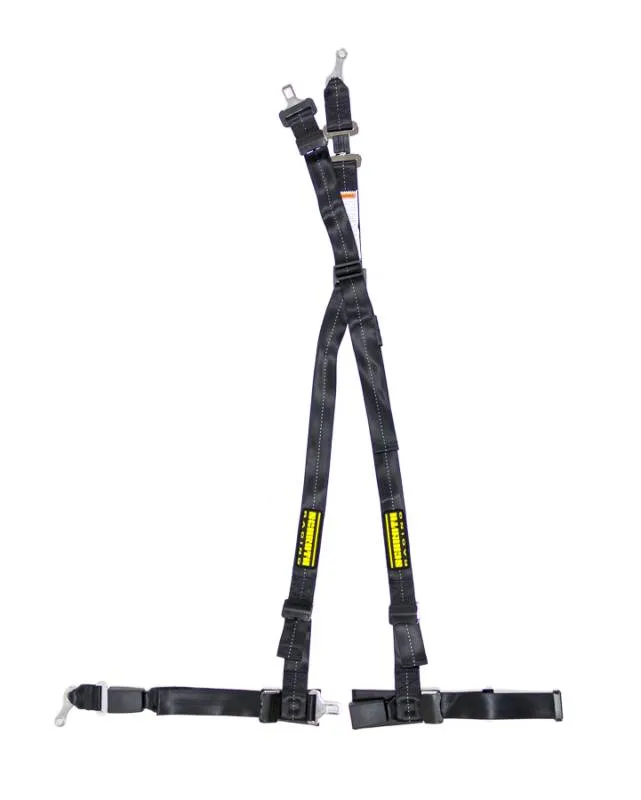 Schroth QuickFit Harness 4-Point Passenger Side Buckle - DOT Approved - Black
