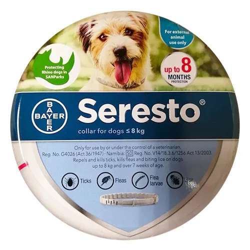 Seresto Collar for Small Dogs: 0 to 8kgs BLUE