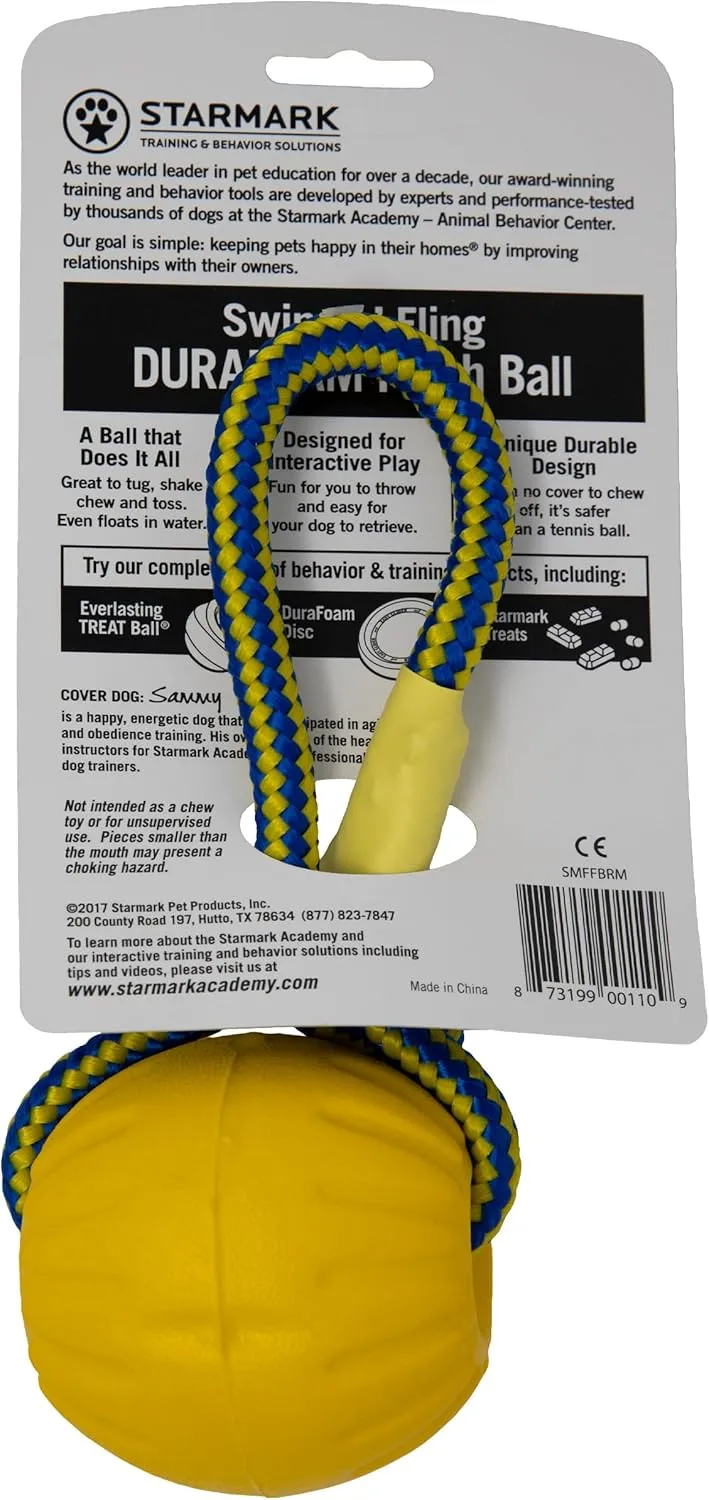 Starmark Swing 'n Fling DuraFoam Ball Dog Toy Medium
