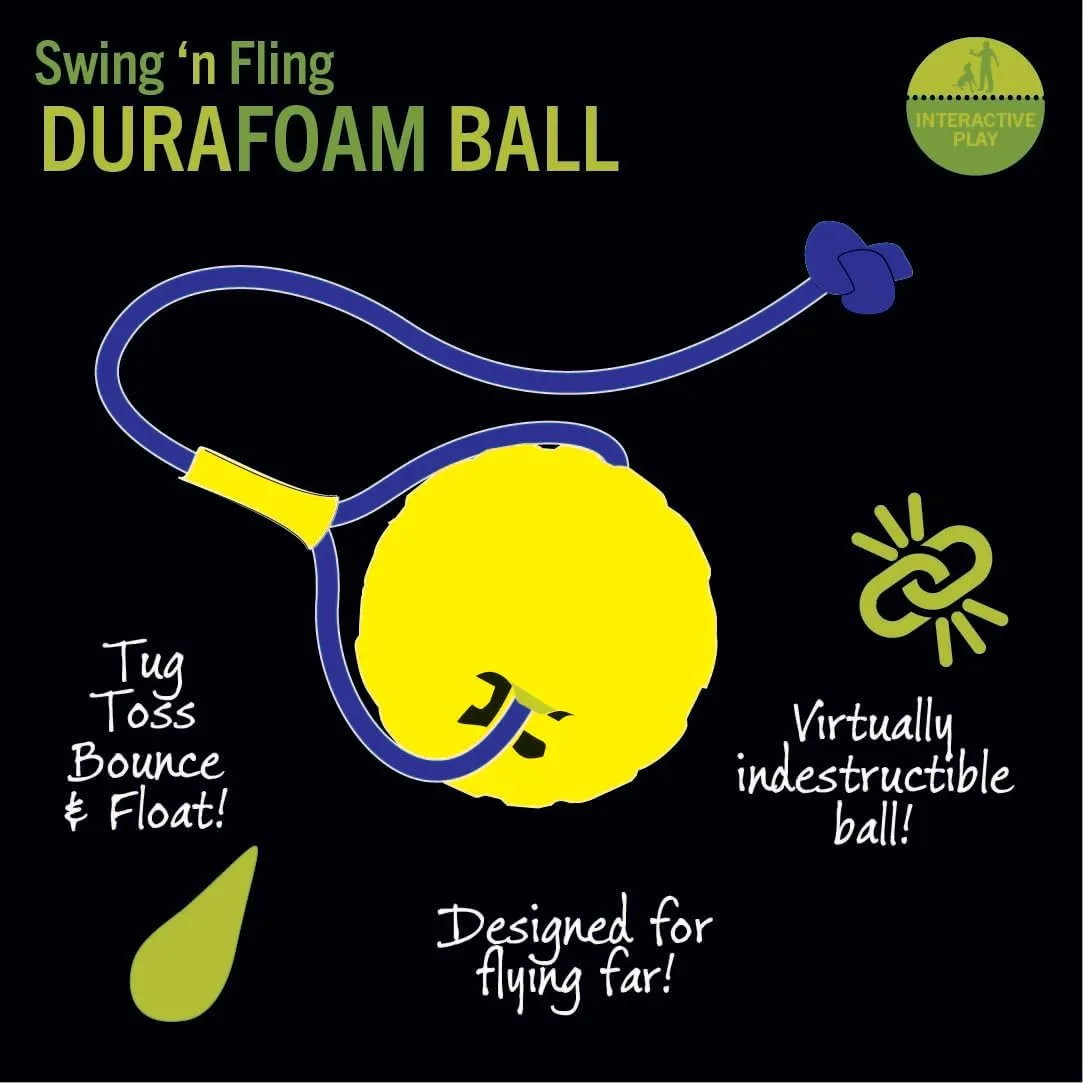 Starmark Swing 'n Fling DuraFoam Ball Dog Toy Medium