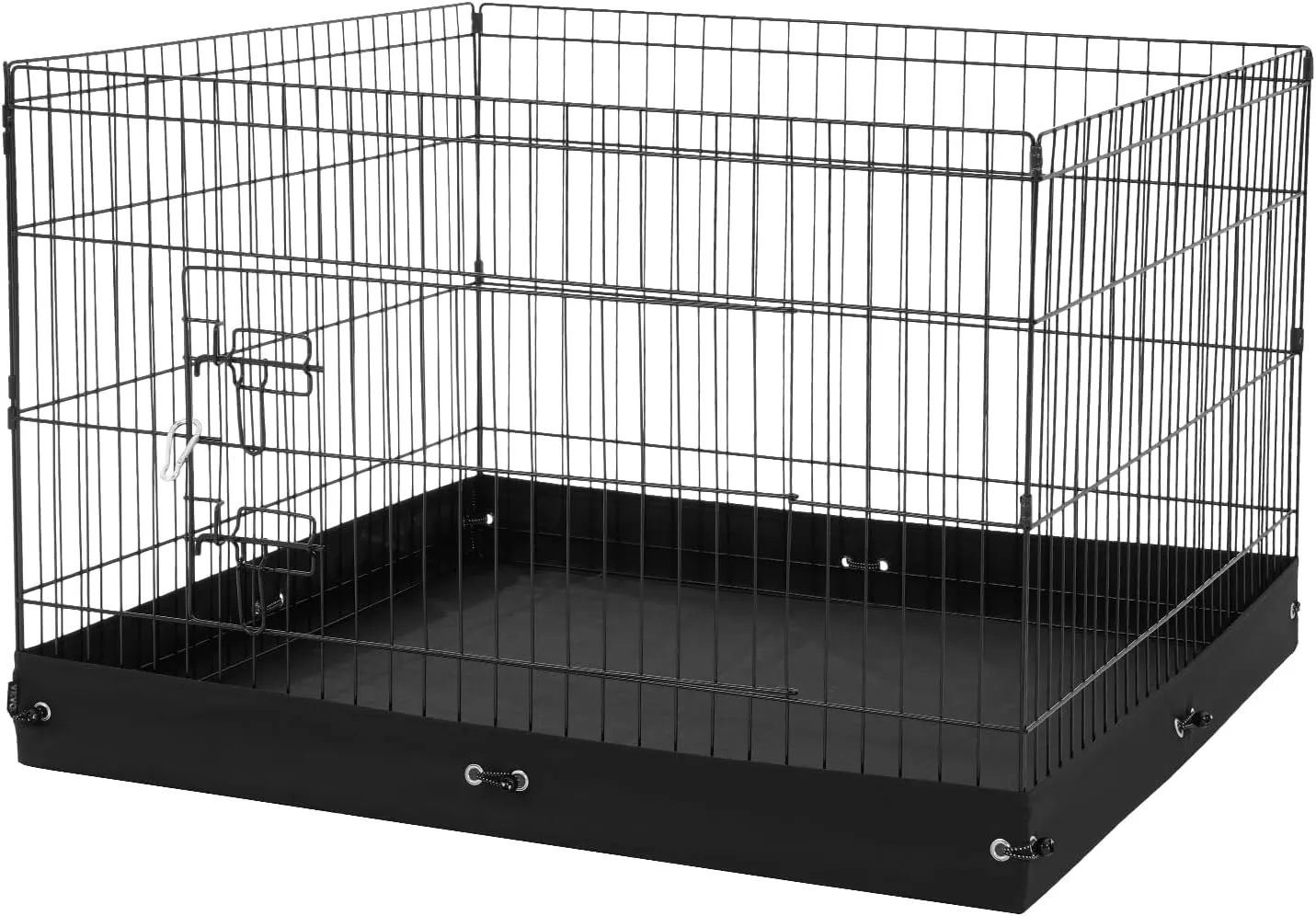 VEVOR Dog Playpen, 4 Pcs 24 x 36 in Panels Foldable Metal Pet Exercise Pen, Dog Fence Indoor and Outdoor Pen with Door, Top Cover, and Bottom Pad, Pet Playpen for Dogs, Cats and Other Small Animals