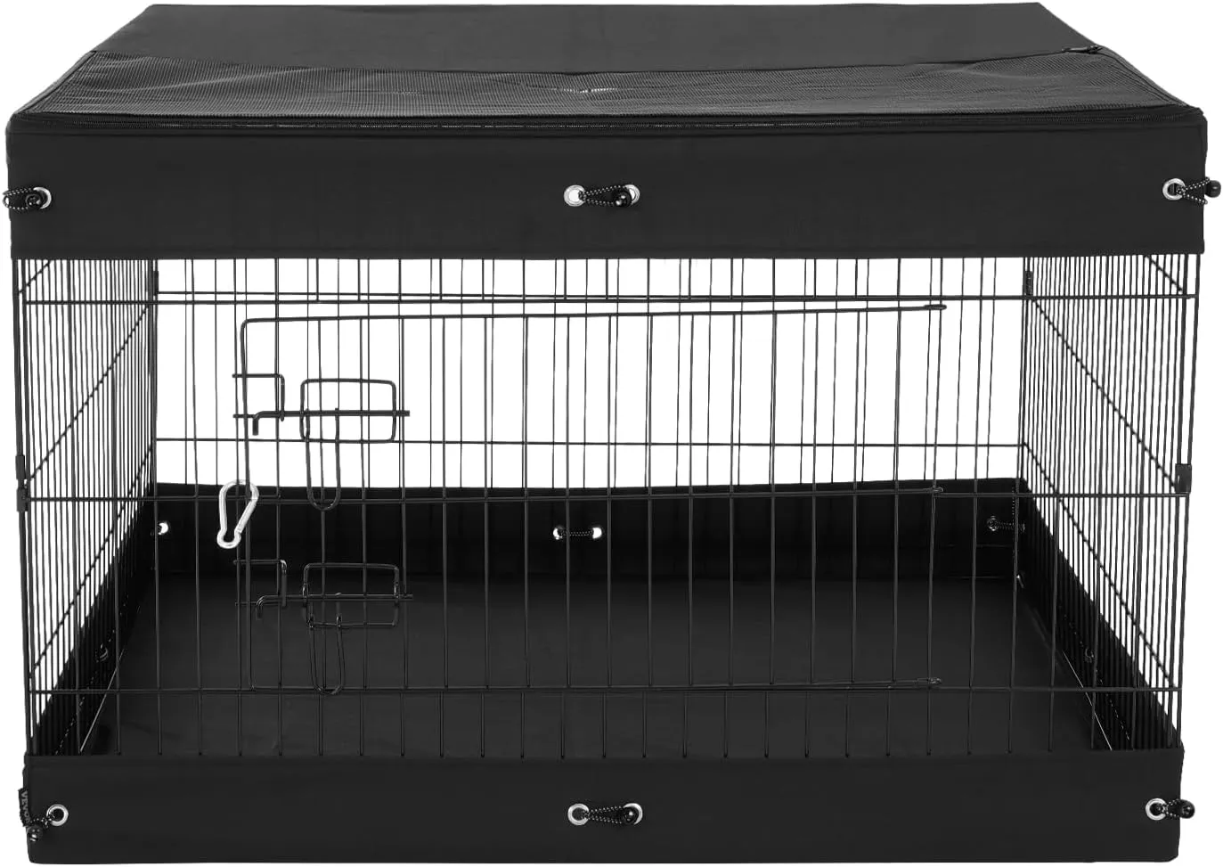 VEVOR Dog Playpen, 4 Pcs 24 x 36 in Panels Foldable Metal Pet Exercise Pen, Dog Fence Indoor and Outdoor Pen with Door, Top Cover, and Bottom Pad, Pet Playpen for Dogs, Cats and Other Small Animals