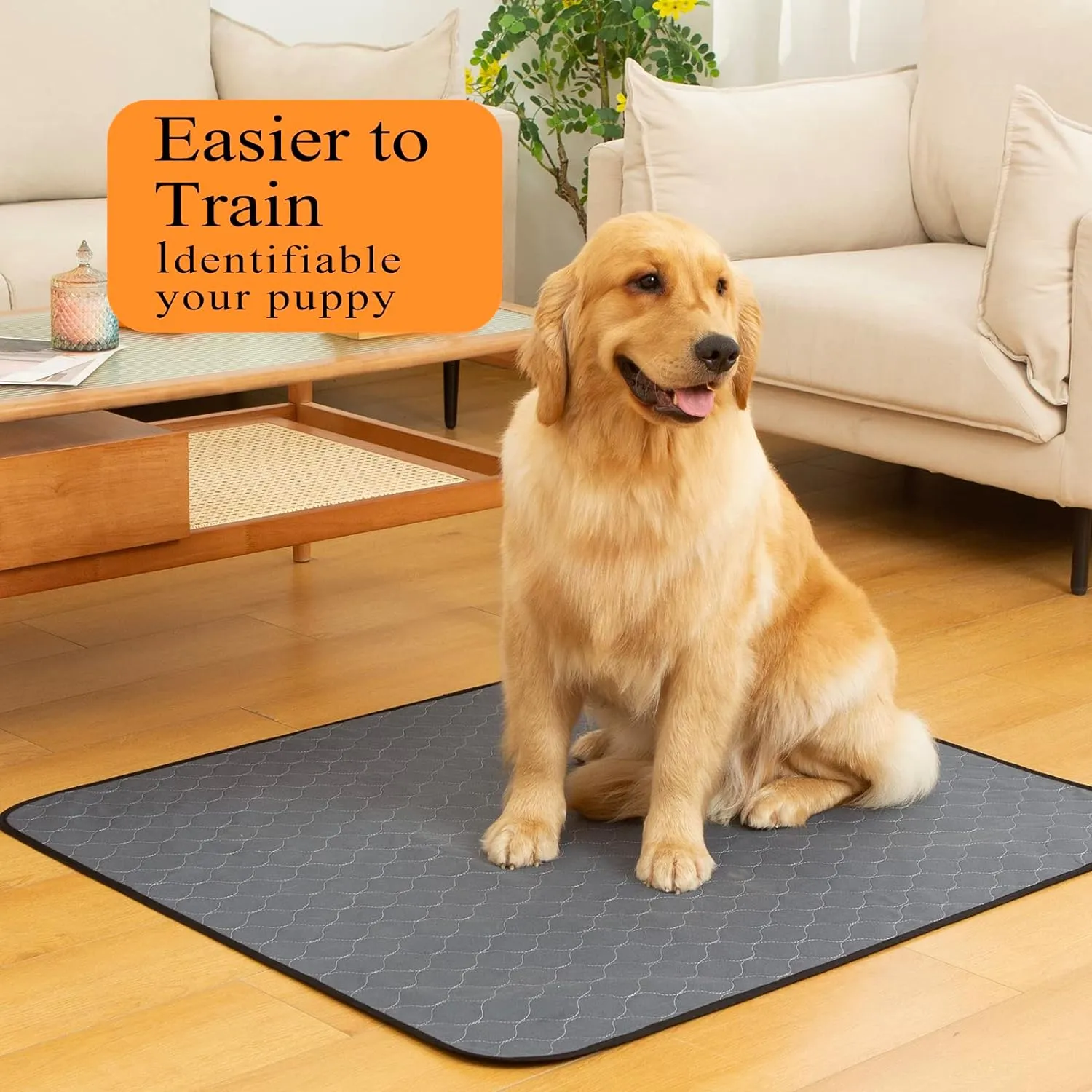 Washable Pee Pads for Dogs 5 Pack, 36x41, Reusable Puppy Pads, Dog Training Pads with Quick Dry, Anti-Slip Dog Cat Pee Pads, Whelping Pads, Potty Pad.