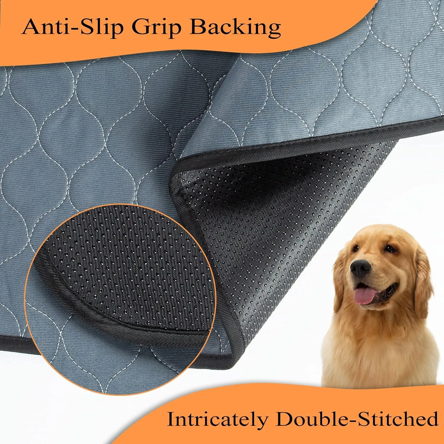 Washable Pee Pads for Dogs 5 Pack, 36x41, Reusable Puppy Pads, Dog Training Pads with Quick Dry, Anti-Slip Dog Cat Pee Pads, Whelping Pads, Potty Pad.