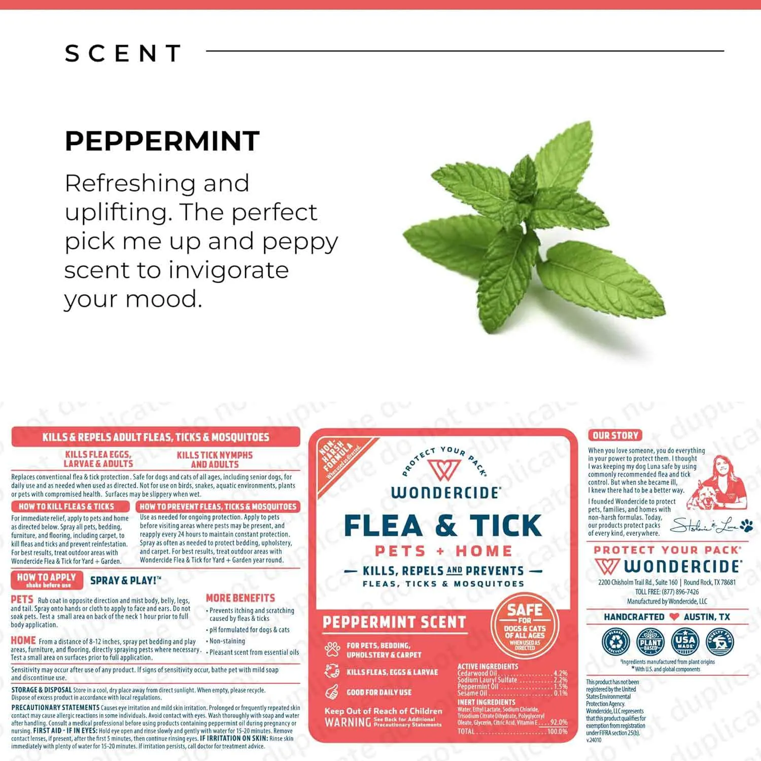 Wondercide Flea, Tick & Mosquito Control Spray for Pets   Home